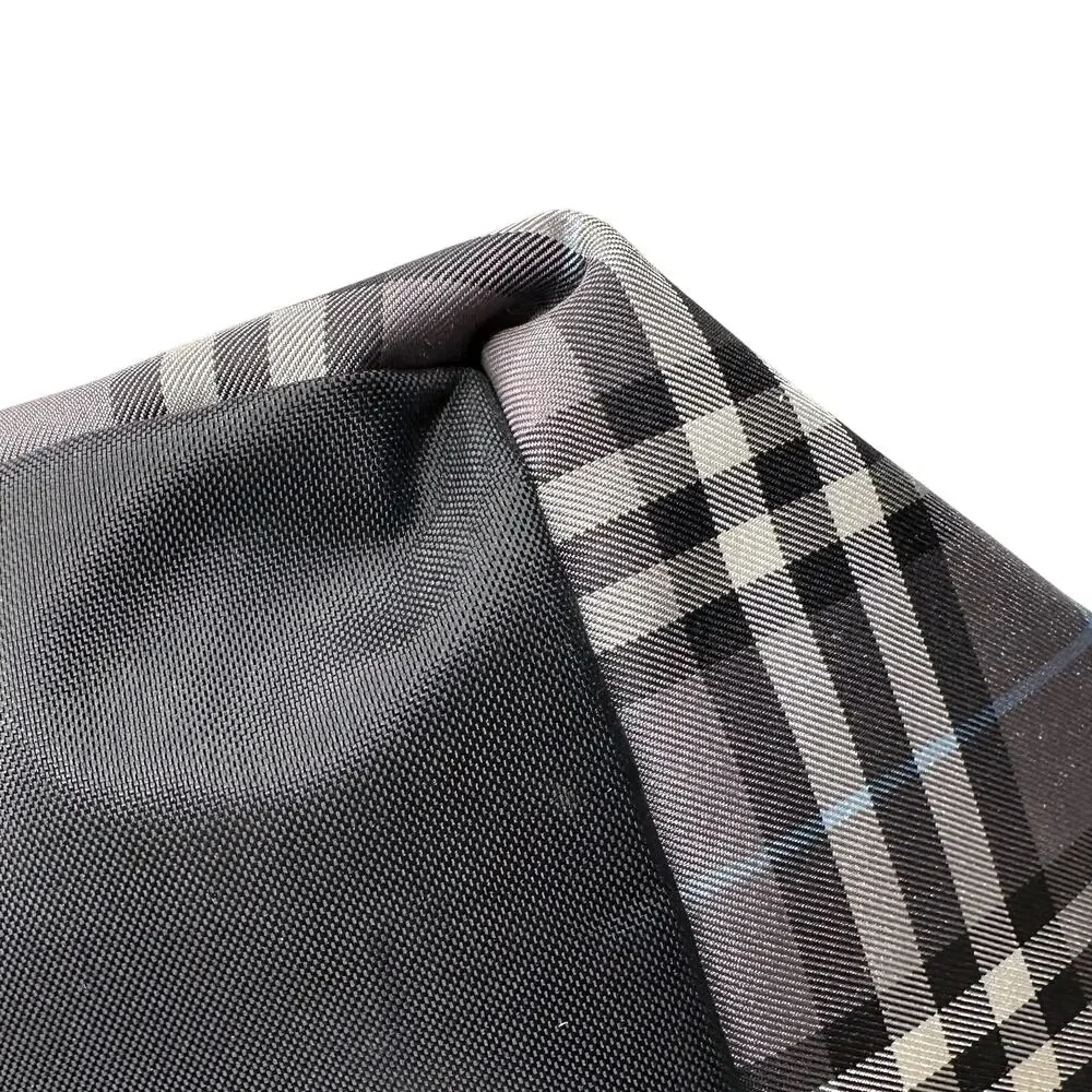 Autre Marque Burberrys London Gray Nova Check Blue Label NylonTote Bag
